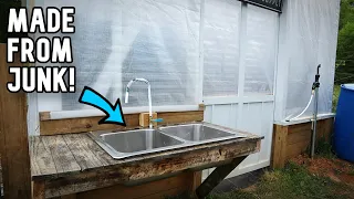 DIY Vegetable Garden Wash Station - Made from Junk!!!