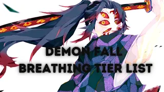 Demon Fall Breathing Tier List