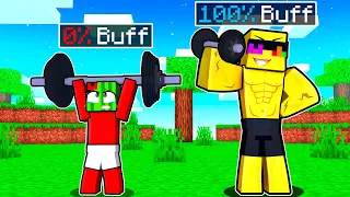 Sunny Got 100% SUPER BUFF in Minecraft!