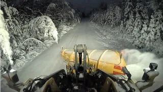 First snow plowing of the season