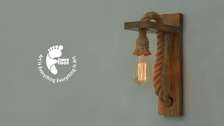 How to make a "Rope Wall Lamp"(ഒരു വാൾ ലാമ്പ്  ഉണ്ടാക്കാം)