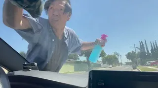 Homeless Windshield cleaner