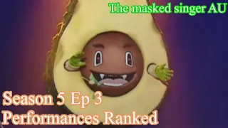 Season 5 Ep 3 Performances ranked (The masked singer AU)