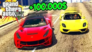 РЕАЛЬНАЯ ЖИЗНЬ В GTA 5 - ВЫИГРАЛ В ГОНКАХ 2 ТАЧКИ ЗА 100.000$! ПОПАЛ В АВАРИЮ! РАЗБИЛ PORSCHE! ГТА 5