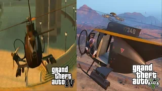 GTA IV & GTA V: Helicopter Crashes & Bailouts Compilation [1080p]