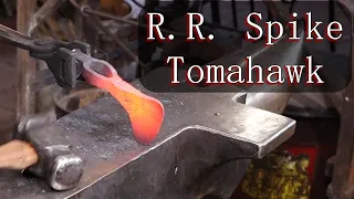 Forging an AXE from a Rail Road Spike