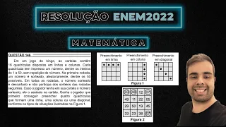 ENEM 2022 Em um jogo de bingo, as cartelas contêm 16 quadrículas dispostas em linhas e colunas