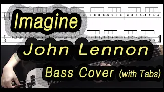 John Lennon - Imagine (Bass cover with tabs 097)