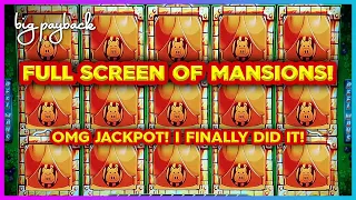 FULL SCREEN of MANSIONS JACKPOT on Huff N' Even More Puff Slots!!!