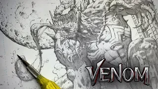 How to Draw Venom (Comic book style)