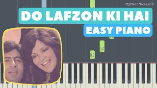 Do Lafzon Ki Hai - Piano Tutorial with Letter Notes | Learn to Play