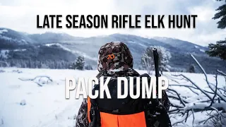 Late Season Rifle Elk Hunting Gear Check