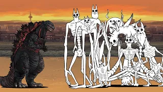 Godzilla vs Cat Titans Nekoluga Family