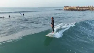 【本日のモデルさん】2024/5/25  静波新堤　（Shizunami Beach in Japan ／ Surfing drone videos）