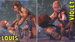 Louis Saving Clem vs Violet Saving Clem - The Walking Dead The Final Season Episode 2