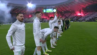 Hibernian and Celtic walk out at Hampden for Premier Sports Cup final