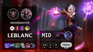 LeBlanc Mid vs Ahri - KR Grandmaster Patch 11.13