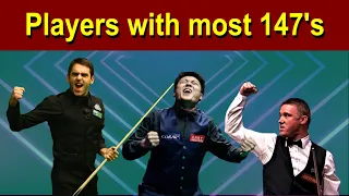 10 Players with most maximum breaks 147's! Snooker 2021 HD