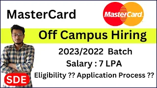Mastercard | Latest Jobs 2023 | Job For Freshers | OFF Campus Drive | 2023 off campus drive