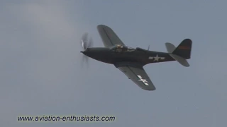 2014 Thunder Over Michigan Air Show P-63 Kingcobra highlights (Sunday)