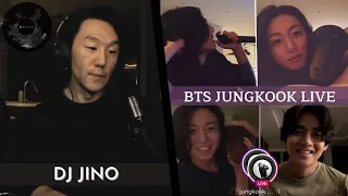 DJ REACTION to KPOP -   BTS JUNGKOOK VLIVE INSTAGRAM IG LIVE TRANSLATION