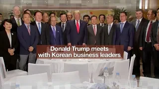 [S. Korea-U.S Summit] Donald Trump meets with Korean business leaders