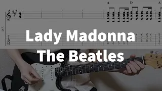 The Beatles - Lady Madonna Guitar Tab