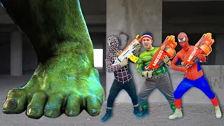 Zombie Defeat Giant Monster| Superheroes Team SEAL X Warriors Nerf Battle Gun Fight