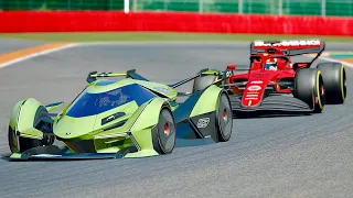 Ferrari F1 2022 vs Lamborghini V12 Vision GT at Spa