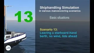 Shiphandling - Scenario 13: Leaving a starboard-hand berth, no wind, tide ahead.