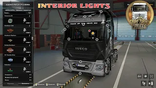 Мод На Освещение Салона Грузовика для ETS 2 (1.45.x, 1.46.x)