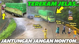 MERINDING !!! Jantung Terasa Mau Copot Situasi Kacau Truk Hino Tak Mau Di Rem Nyaris Tabrak Truk Bbm