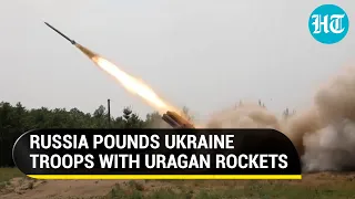 Russia rains rockets on Ukraine positions | BM-27 Uragan destroys Ukrainian military equipment