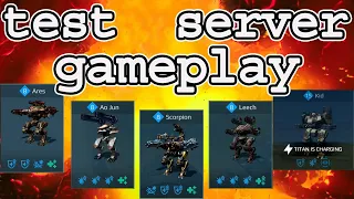 War Robots Ares Ao Jun Scorpion Leech Kid Test Server Gameplay