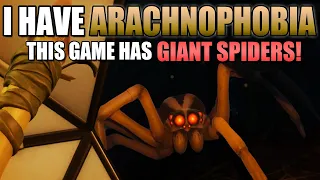 Person with ARACHNOPHOBIA Plays a game with GIANT SPIDERS! REACTION IS PRICELESS! 😂