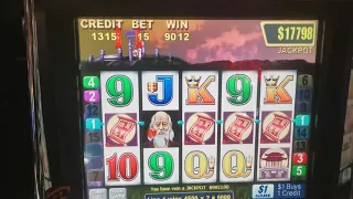 Golden Gong Jackpot $9012 big slot win chasing jackpots playing high denomination Aristocrat slots