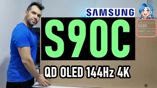 SAMSUNG S90C QD OLED: UNBOXING AND FULL REVIEW / Smart TV 4K HDMI 2.1 144Hz VRR HDR