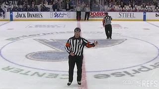 Referee Garrett Rank Knows Blues Fans Won't Like This Call