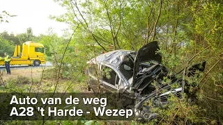 Twee gewonden bij ongeval A28 't Harde - Wezep - ©StefanVerkerk.nl
