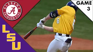 #20 LSU vs Alabama Highlights (GAME 3) | College Baseball Highlights 2022