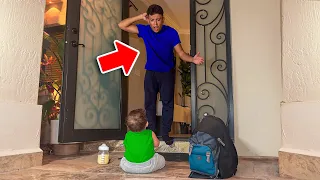 Leaving Our Baby ALONE At His UNCLES Doorstep!