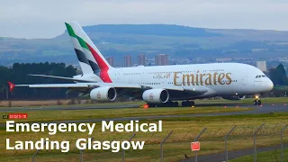 Emirates Dubai to Toronto flight Medical Emergency diversion to Glasgow