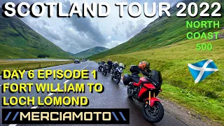 Scotland NC500 Motorcycle Adventure 22 Day 6 Ep 1 Fort William to Loch Lomond - Yamaha Tracer 9 GT