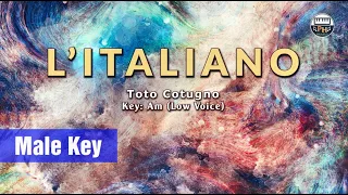 L'Italiano | Karaoke | Male Key (Low Voice)