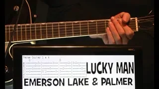 Emerson Lake and Palmer Lucky Man Guitar Chords Lesson & Tab Tutorial