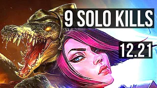 RENEKTON vs FIORA (TOP) | 9 solo kills, 1.4M mastery, Dominating | EUW Master | 12.21