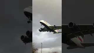 Rainy Landing A380 ✈️😲👀#shorts