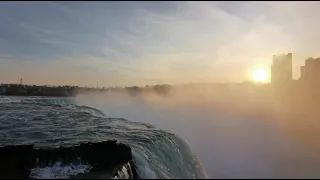 Enjoy Amazing Niagara Falls in 4K with Relaxing piano Music/Waterfall Sound - Canada - Ontario