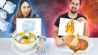 Sopa GELADA, Sorvete QUENTE! Alguém se deu MUITO MAL nesse QUENTE OU FRIO