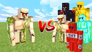 IRON GOLEM vs ALL GOLEM in Minecraft Mob Battle